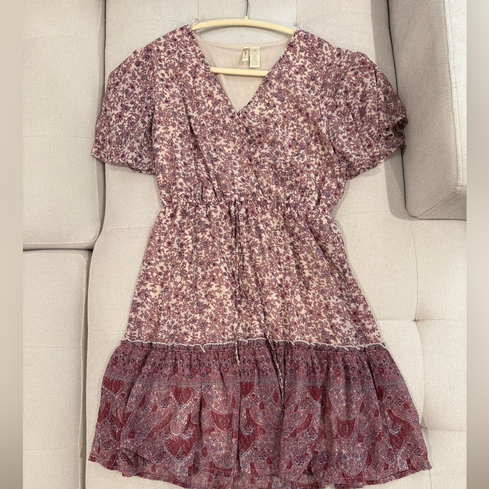 Purple and Cream boutique dress